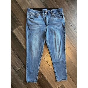Democracy Ab Solution Skinny‎ Jeans Size 16P Tummy Control Mid Rise Blue Denim